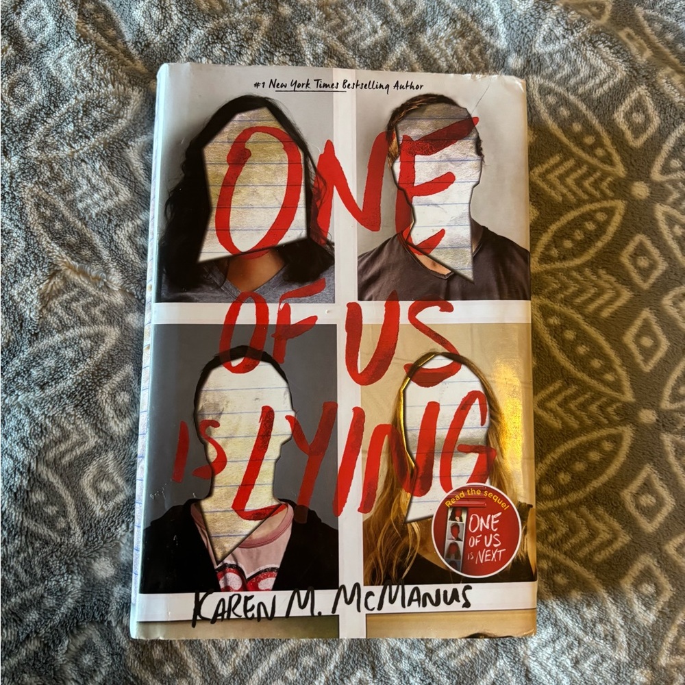 One of Us Is Lying by Karen M. McManus - Young Adult Mystery Hardback Book
